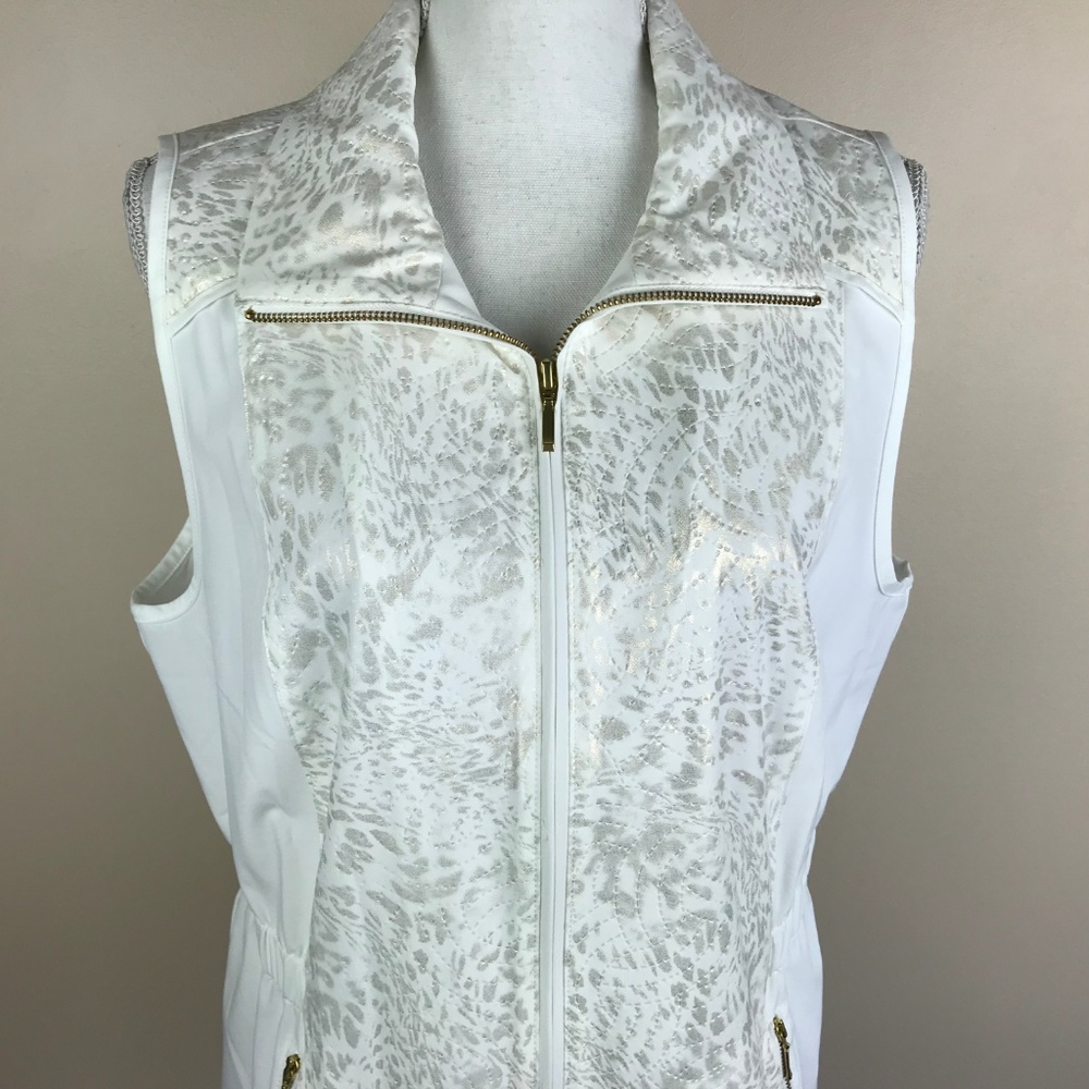 Zenergy Sleeveless Full Zip White Jacket - Picture 2 of 7